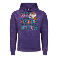 Cloud Purple may your coffee be always stronger than your daugh Vintage Hoodie - Zillion Design Studio