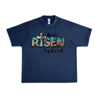 Navy he is risen indeed Urban Heavy Tee - BarkalooDesign
