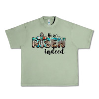 Oil Green he is risen indeed Urban Heavy Tee - BarkalooDesign