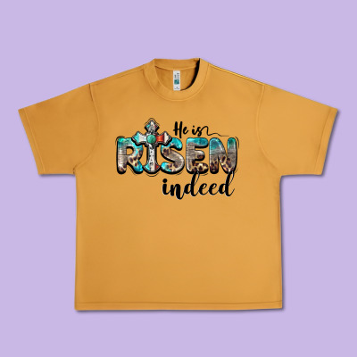 He Is Risen Indeed Urban Heavy Tee Designed By Barkaloodesign