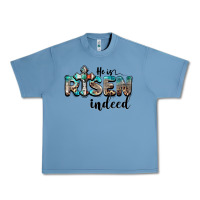 Pebble Blue he is risen indeed Urban Heavy Tee - BarkalooDesign