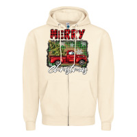 Sandshell merry christmas truck Zipper Hoodie - BarkalooDesign
