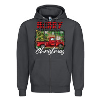 Smoke merry christmas truck Zipper Hoodie - BarkalooDesign