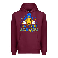 Burgundy down right amazing Premium Hoodie - Artiststas