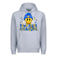 Heather Grey down right amazing Premium Hoodie - Artiststas
