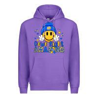 Purple down right amazing Premium Hoodie - Artiststas
