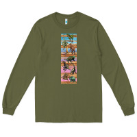 Army Green dinosaurs pen wrap Long Sleeve Tee - Artiststas