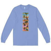 Colony Blue dinosaurs pen wrap Long Sleeve Tee - Artiststas