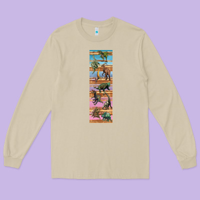Dinosaurs Pen Wrap Long Sleeve Tee Designed By Artiststas