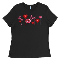 Black love and  love balloons Ladies Tee - AdoDesignShop