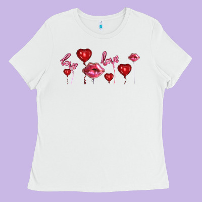 Love And  Love Balloons Ladies Tee Designed By Adodesignshop