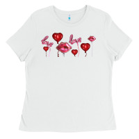 White love and  love balloons Ladies Tee - AdoDesignShop