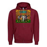 Burgundy Western Baby Sheeps Farm Life Garden Zipper Hoodie - LillyAllenDesigns
