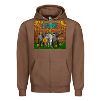 Chestnut Western Baby Sheeps Farm Life Garden Zipper Hoodie - LillyAllenDesigns