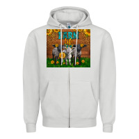 Dove Grey Western Baby Sheeps Farm Life Garden Zipper Hoodie - LillyAllenDesigns