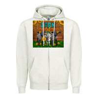 Oatmeal Heather Western Baby Sheeps Farm Life Garden Zipper Hoodie - LillyAllenDesigns