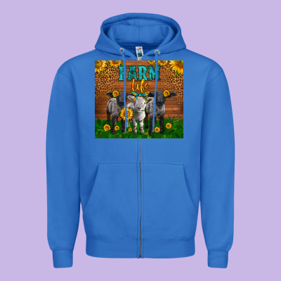 Western Baby Sheeps Farm Life Garden Zipper Hoodie Designed By Lillyallendesigns