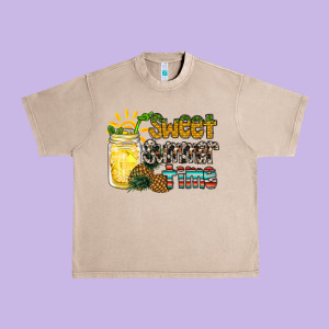 Sweet Summer Time Pineapple Urban Heavy Tee Designed By Racoondesign