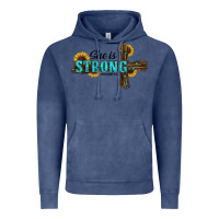 Vintage Denim she i̇s strong western cross Vintage Hoodie - RanaPortraitStore