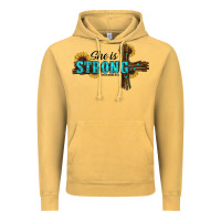 Vintage Mustard she i̇s strong western cross Vintage Hoodie - RanaPortraitStore