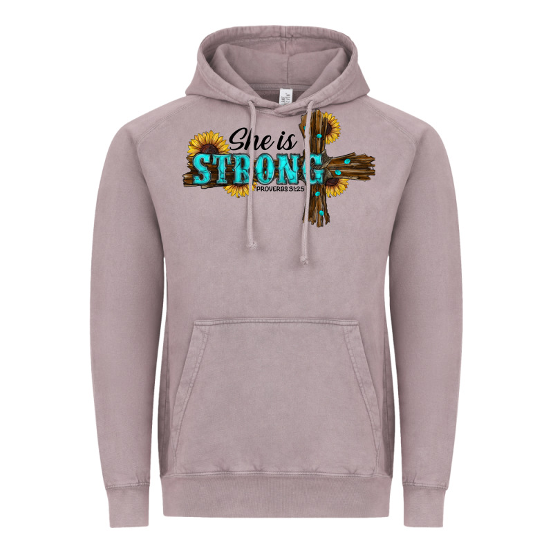 She İs Strong Western Cross Vintage Hoodie by RanaPortraitStore | Teevron