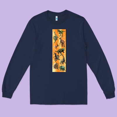 Dinosaurs Pen Wrap Long Sleeve Tee Designed By Artiststas