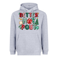 Heather Grey better not pout Heavyweight Hoodie - MaliasSmallBusiness