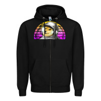 Black dogecoin to the mars Zipper Hoodie - Jasminsmagicworld