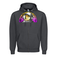 Smoke dogecoin to the mars Zipper Hoodie - Jasminsmagicworld