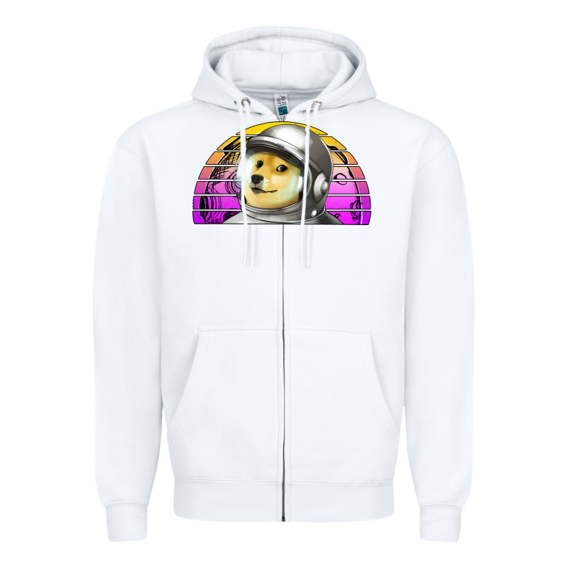 Dogecoin To The Mars Zipper Hoodie by Jasminsmagicworld | Teevron