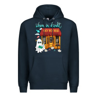 Navy when in doubt go to the bookstore Premium Hoodie - Artiststas
