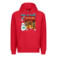 Red when in doubt go to the bookstore Premium Hoodie - Artiststas