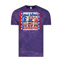 Cloud Purple god bless America gnomes Vintage Tee - HRA Design Shop