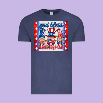 God Bless America Gnomes Vintage Tee Designed By Hra Design Shop