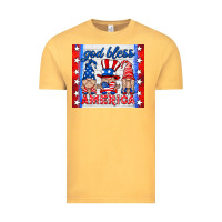 Vintage Mustard god bless America gnomes Vintage Tee - HRA Design Shop
