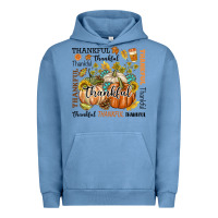 Pigment Pebble Blue Thankful Urban Hoodie - texasbilliewilder