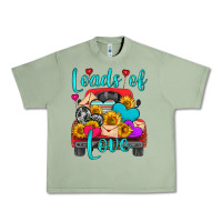 Oil Green loads of love with truck Urban Heavy Tee - HRA Design Shop
