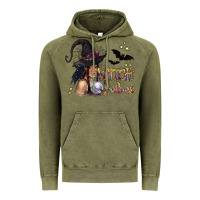 Vintage Olive Black Witch Vibes Vintage Hoodie - texasbilliewilder
