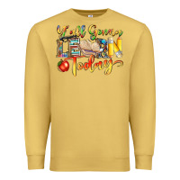 Antique Gold yall gonna learn today Premium Sweatshirt - NancyCooperArtShop
