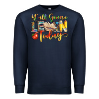 Navy yall gonna learn today Premium Sweatshirt - NancyCooperArtShop