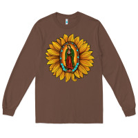 Chestnut our lady of guadalupe sunflower Long Sleeve Tee - JahusDesignShop