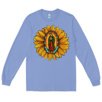 Colony Blue our lady of guadalupe sunflower Long Sleeve Tee - JahusDesignShop