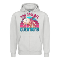 Dove Grey you axolotl questions 80's retro sunset Zipper Hoodie - Jasminsmagicworld