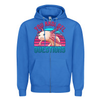 True Royal you axolotl questions 80's retro sunset Zipper Hoodie - Jasminsmagicworld