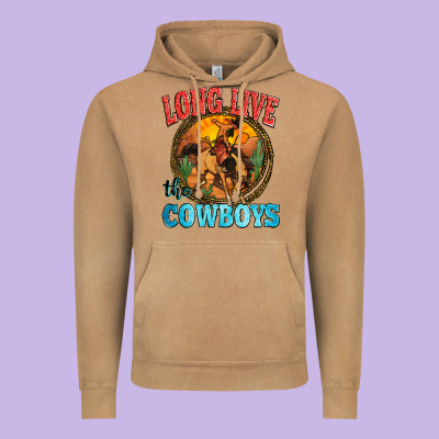 Long Live The Cowboys Vintage Hoodie Designed By Zillion Design Studio