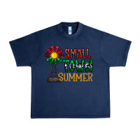 Navy small town summer Urban Heavy Tee - CowhideDigitalArt
