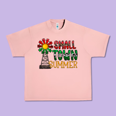 Small Town Summer Urban Heavy Tee Designed By Cowhidedigitalart
