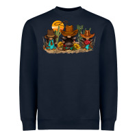 Navy western gnomies Heavyweight Sweatshirt - FaDigitalArtStudio