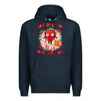 Navy hang on,let me girl math this Premium Hoodie - Artiststas