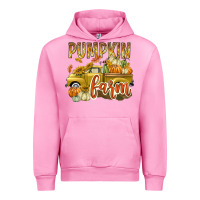 Fuchsia Pink Pumpkin farm with truck Urban Hoodie - texasbilliewilder
